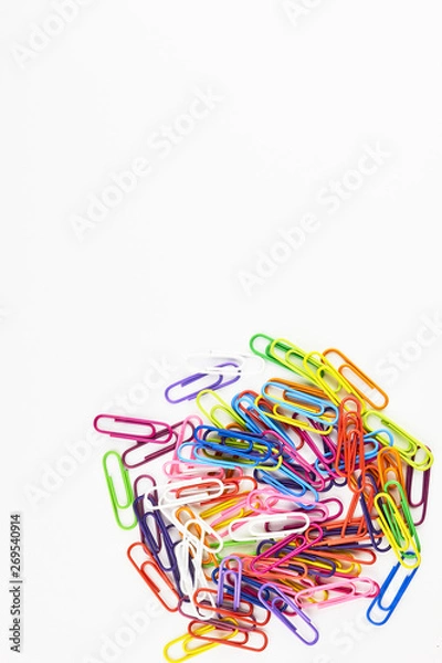 Obraz Color office clips. Office background