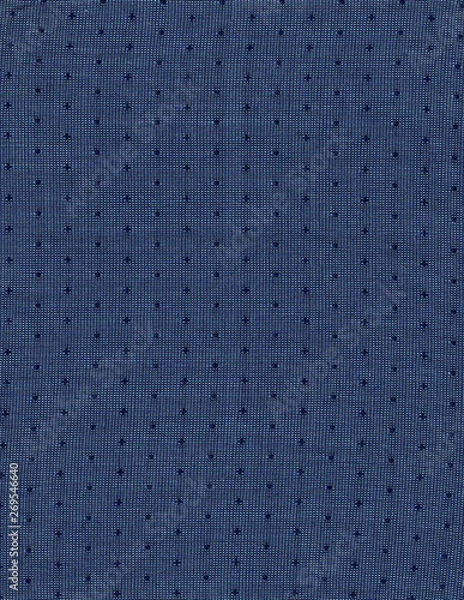 Obraz Fabric navy blue texture with abstract repeated dots
