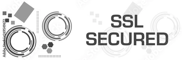 Fototapeta SSL Secured Grey Technology Square Horizontal 
