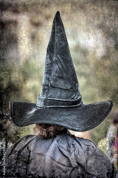 Obraz a large and long pointy witch hat for halloween