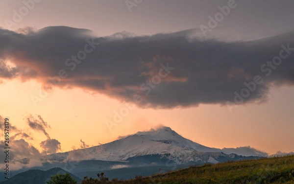 Obraz etna during sunset