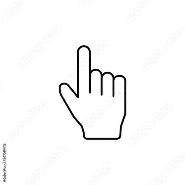 Obraz Hand click vector line Icon.