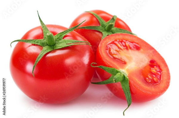 Fototapeta Fresh tomato on white background