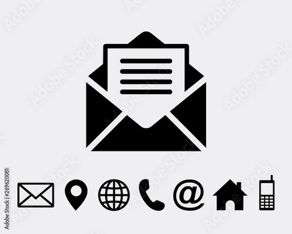 Obraz Mail Icon Symbols vector icon for 