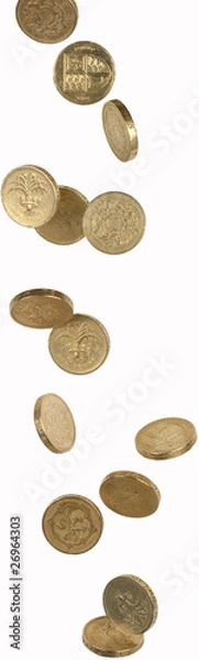 Obraz falling pound coins
