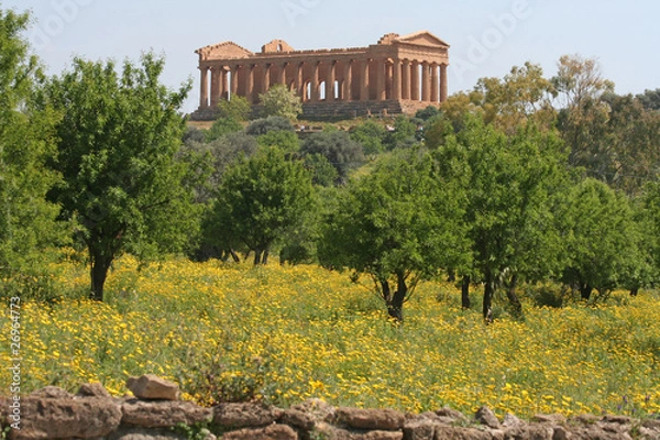 Fototapeta Vallée des Temples en Sicile