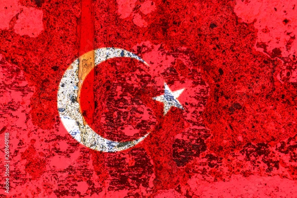 Obraz Macro grunge flag