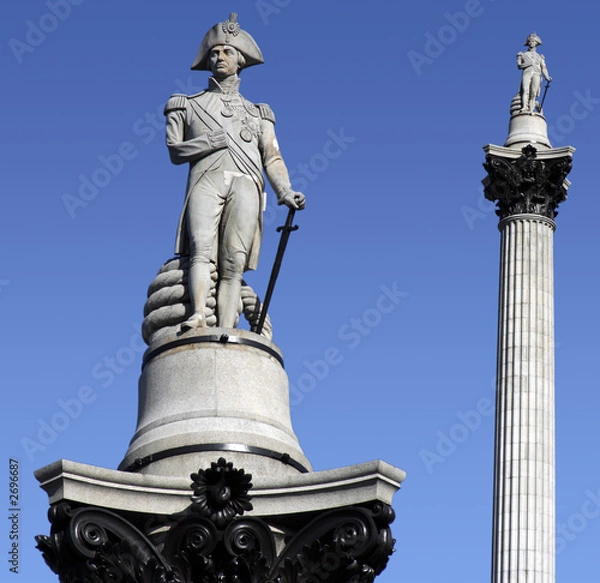 Obraz detail of nelsons column tourist attraction london
