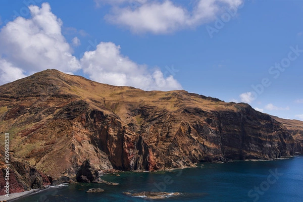Obraz coast line in Madeira and blue ocean, Ponta de Sao Lourenco