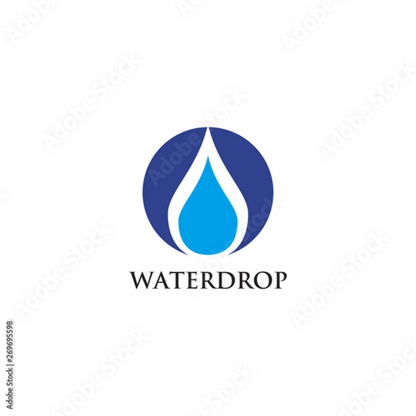 Fototapeta Water drop logo design vector template