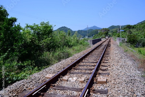 Obraz 山へと続く線路