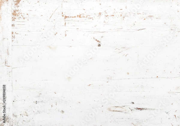 Obraz Rustic White Wood Panel Background