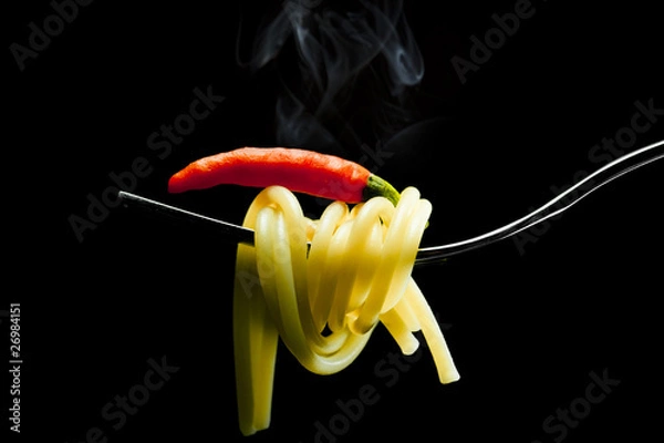 Obraz Scharfe dampfende Spaghetti