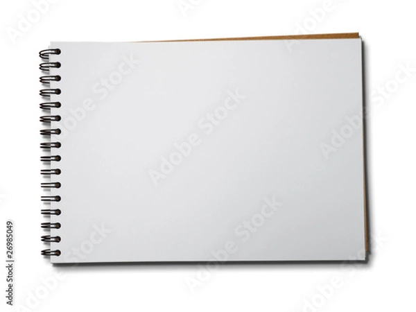 Fototapeta white paper notebook horizontal