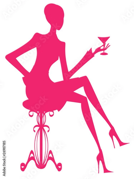 Fototapeta LADY & GLASS