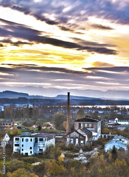 Obraz Old ruined factory
