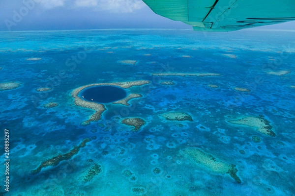 Obraz Blue hole from Airplane