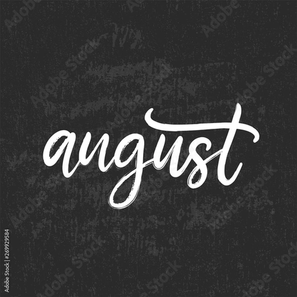 Fototapeta Handwritten name of month for calendar