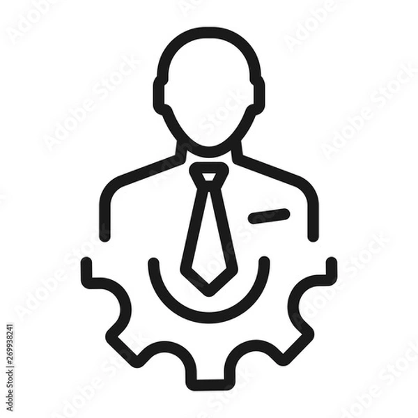 Fototapeta ceo founder - minimal line web icon. simple vector illustration. concept for infographic, website or app.