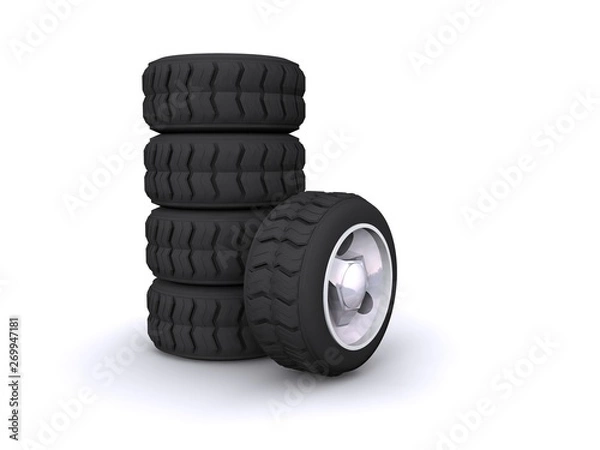 Fototapeta Tyre Stack