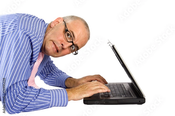 Obraz Man with a laptop.