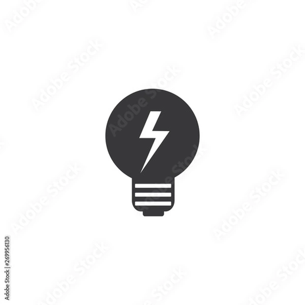 Fototapeta lightning simple icon