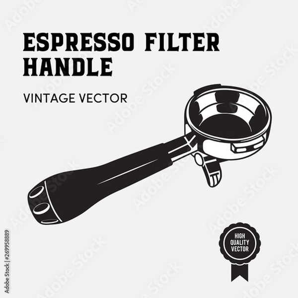 Fototapeta Espresso Filter Handle Vector