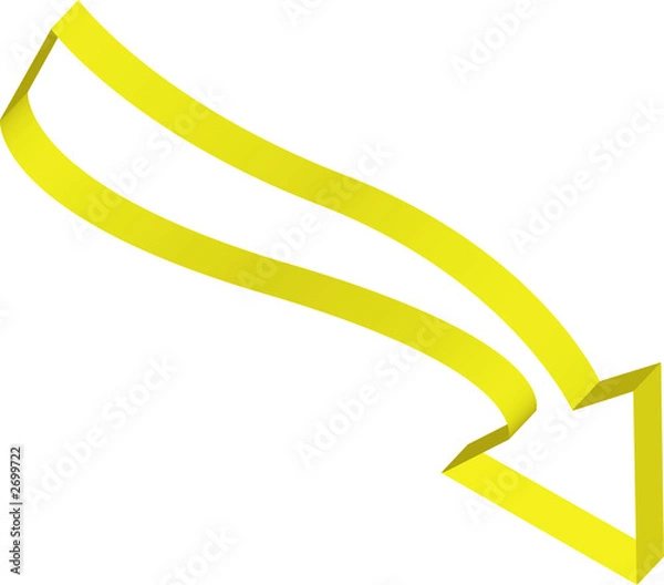 Obraz yellow arrow down
