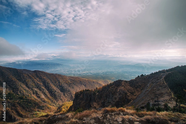 Obraz scenic mountain view from Mt Asama