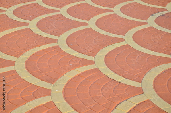 Obraz Brick floor tile for Walking path way