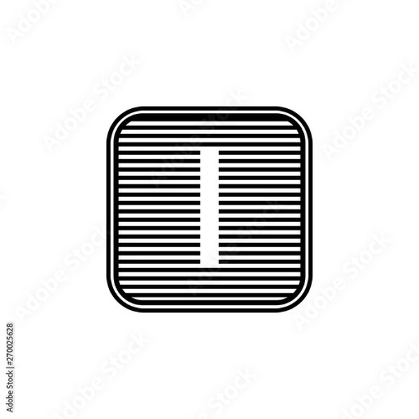 Fototapeta Initial Letter Logo I Template Vector Design