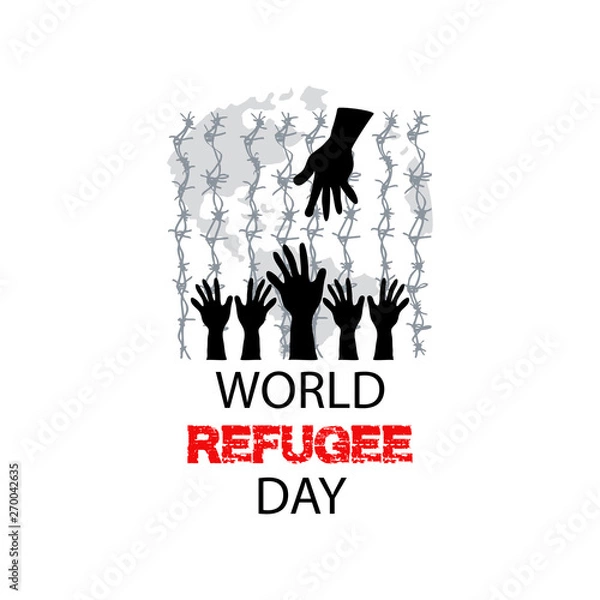 Obraz World Refugee Day poster design