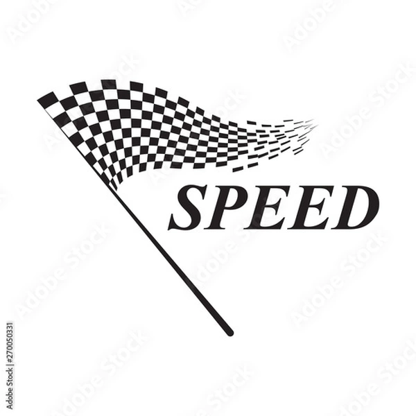 Fototapeta Race flag icon design