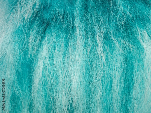 Fototapeta Close-up of blue artificial fibers