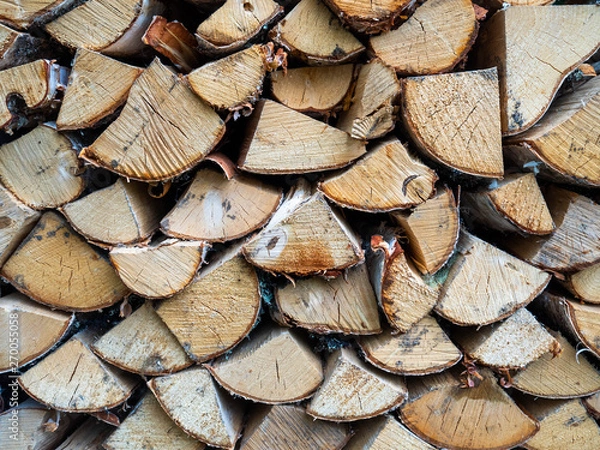Fototapeta Close-up of stacked firewood