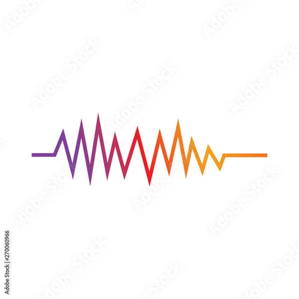 Obraz Sound waves vector illustration