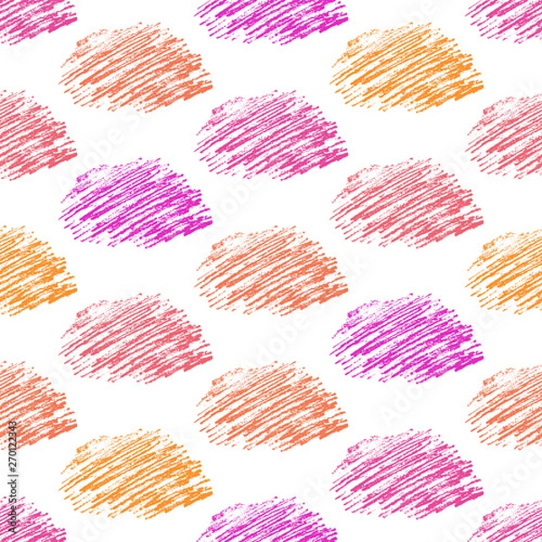 Fototapeta Seamless Pattern with hand drawn scribble Smear