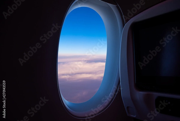 Obraz View from plane window to see the sky.