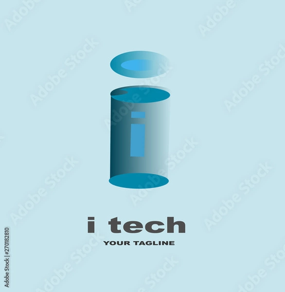 Fototapeta  I tech vector logo