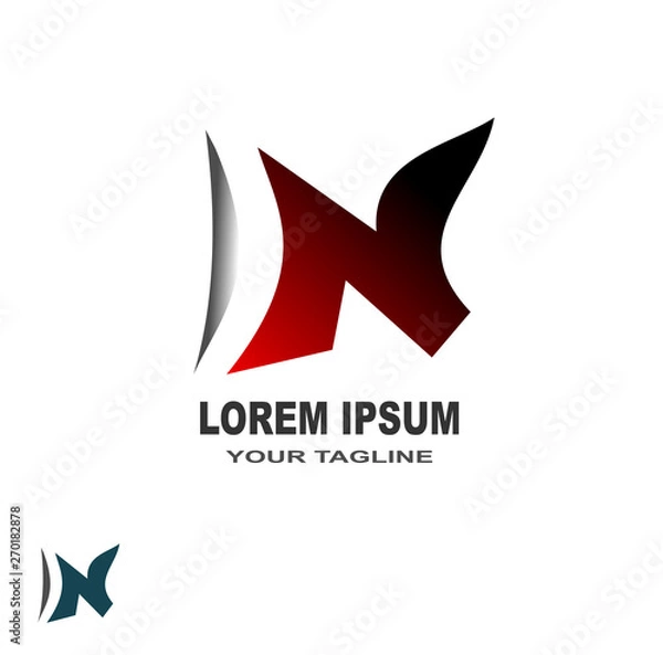 Fototapeta  modern n logo vector