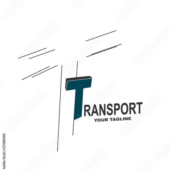 Fototapeta T logo vector