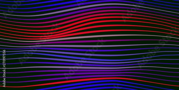 Fototapeta Abstract seamless vector pattern of blending lines. Red, purple and blue colors. Waves. Optical illusion
