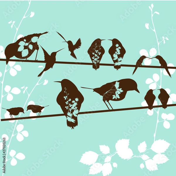 Obraz Birds on a wire