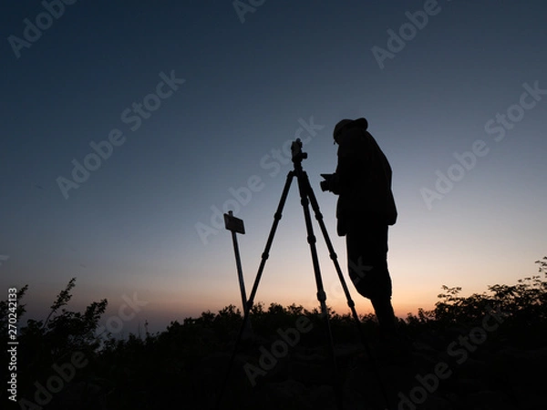 Obraz ブルーアワー シルエット