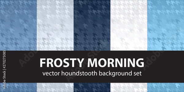 Fototapeta Houndstooth pattern set Frosty Morning. Vector seamless backgrounds