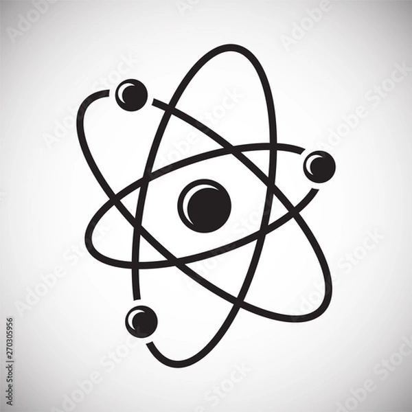 Fototapeta Molecule icon on background for graphic and web design. Simple vector sign. Internet concept symbol for website button or mobile app.