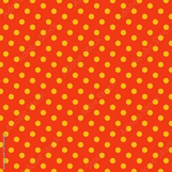 Fototapeta yellow dot patterns on orange background vector illustration 
