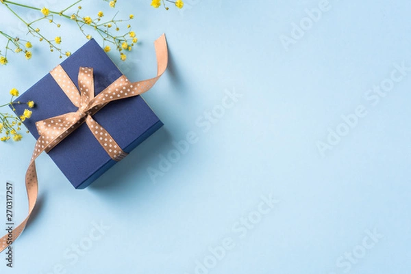 Fototapeta top view of fathers day concept with copy space