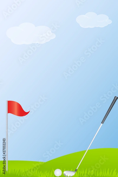 Obraz golf stick and golf ball