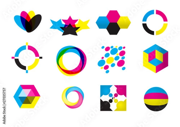 Obraz Ikony cmyk wektorowe